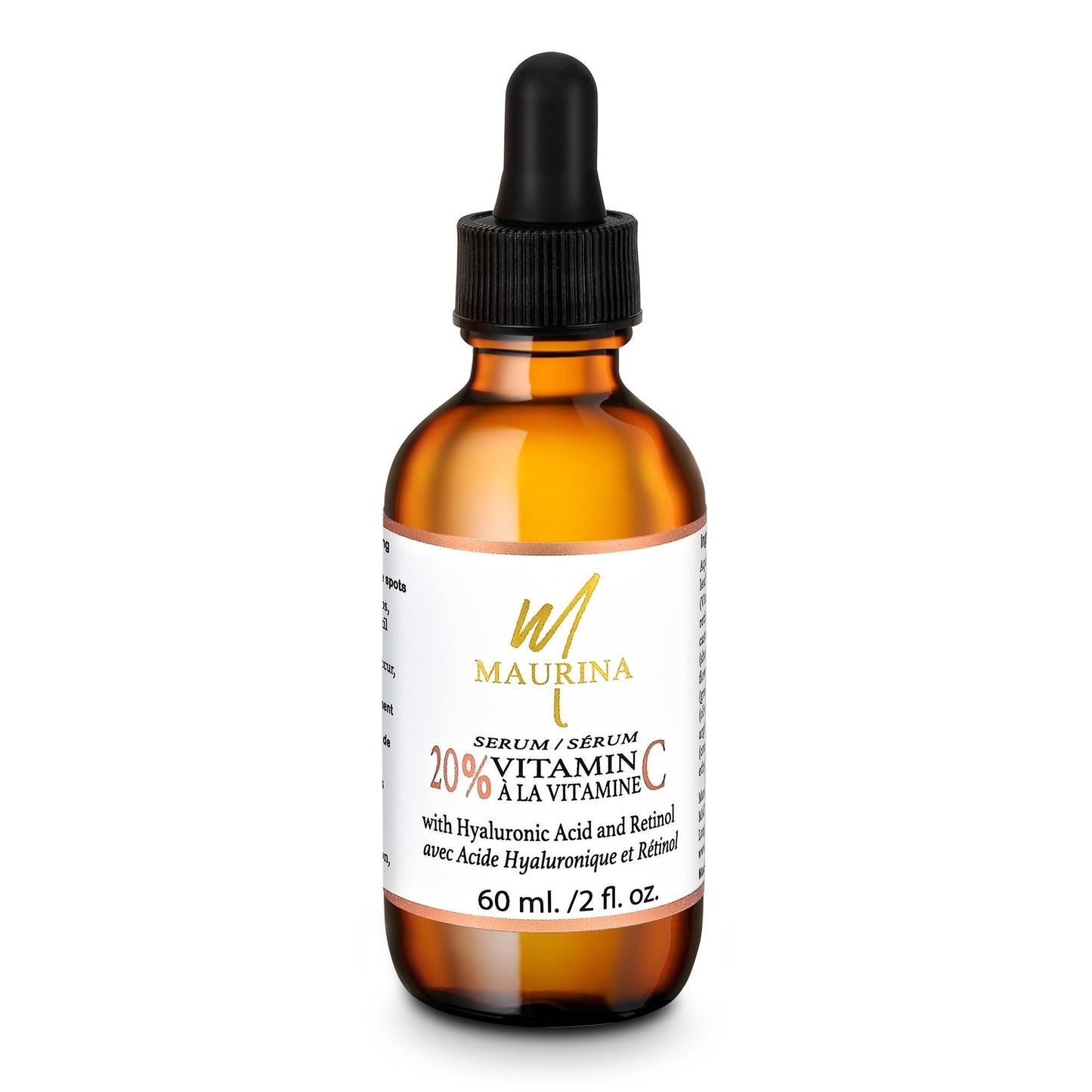 Face Serum - 20% Vitamin C Serum With Hyaluronic Acid And Retinol - maurinabeaute