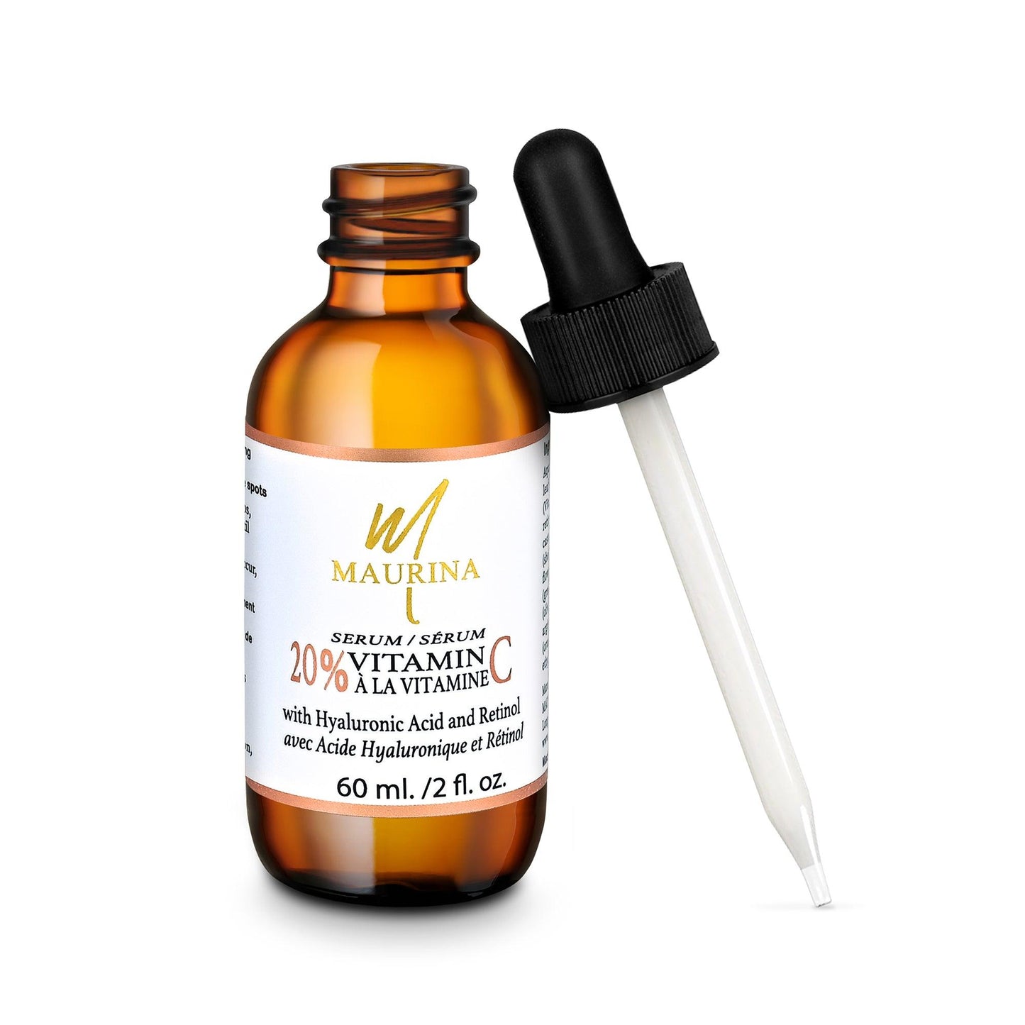 Face Serum - 20% Vitamin C Serum With Hyaluronic Acid And Retinol - maurinabeaute